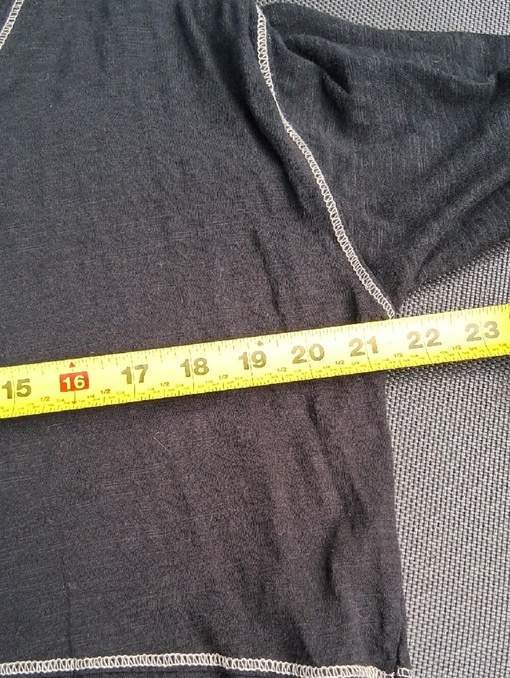 NATURAL LIFE Black V-Neck Tunic with Contrast Stitching - Picture 8 of 9